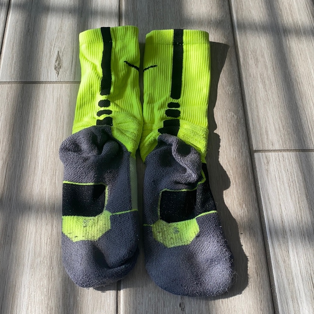 Neon Yellow Nike Elite Socks